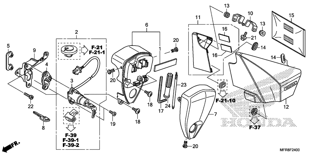 Side cover & tools& combination switch