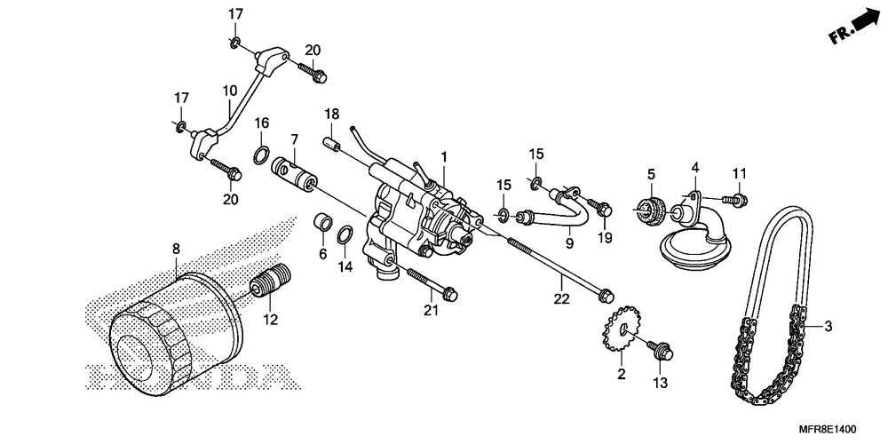 Oil filter & oil pump