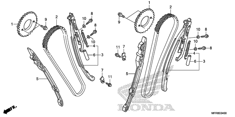 Cam chain & tensioner