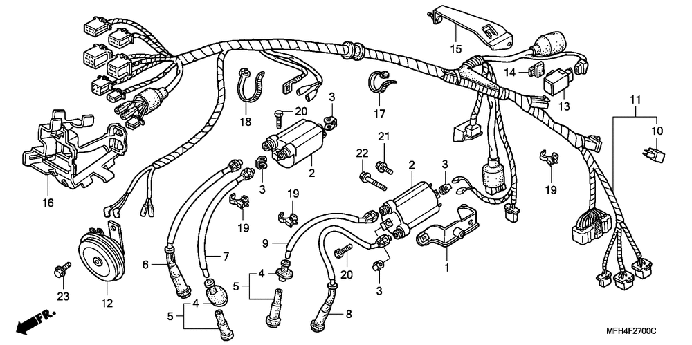 Honda steed схема проводки