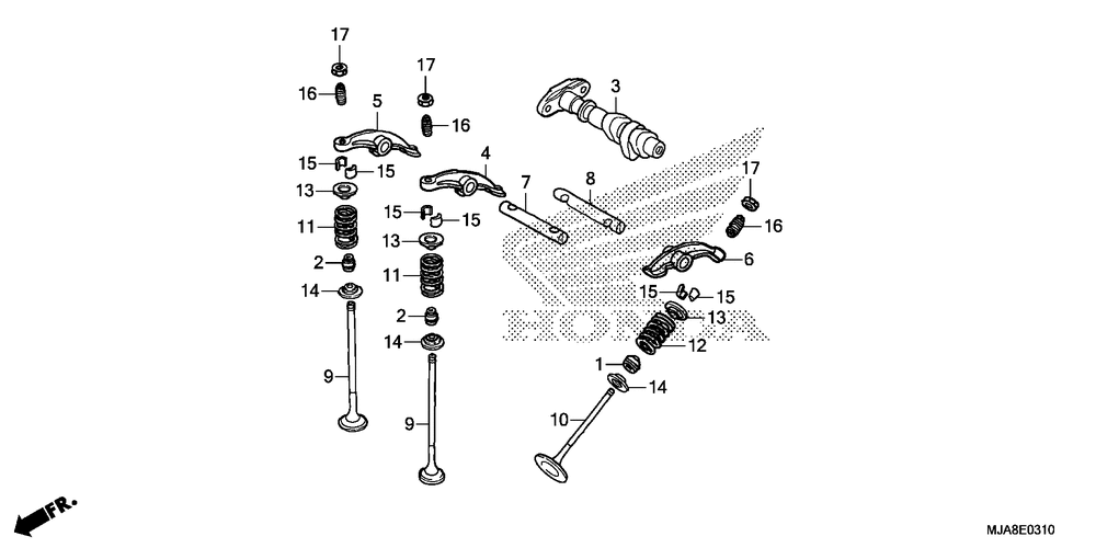 Camshaft valve (rr.)