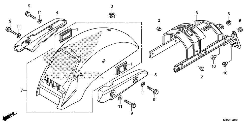 Rear fender (2)