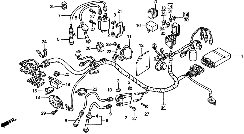 Электрическая схема honda steed