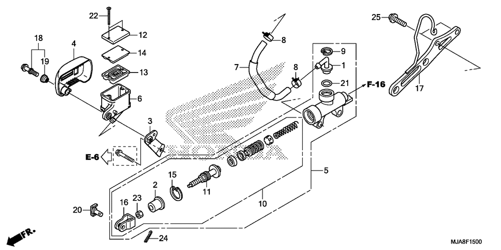 Rear brake mastercylinder