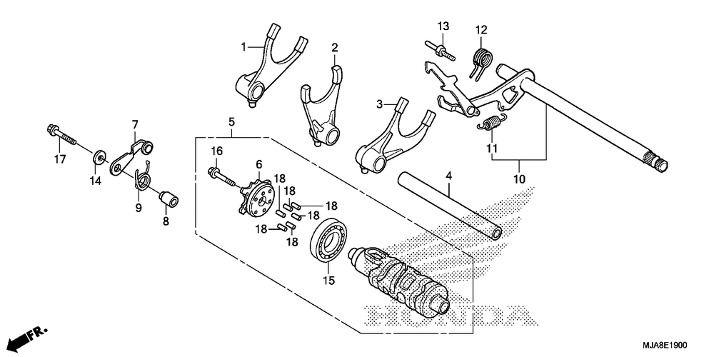 Gear shift drum