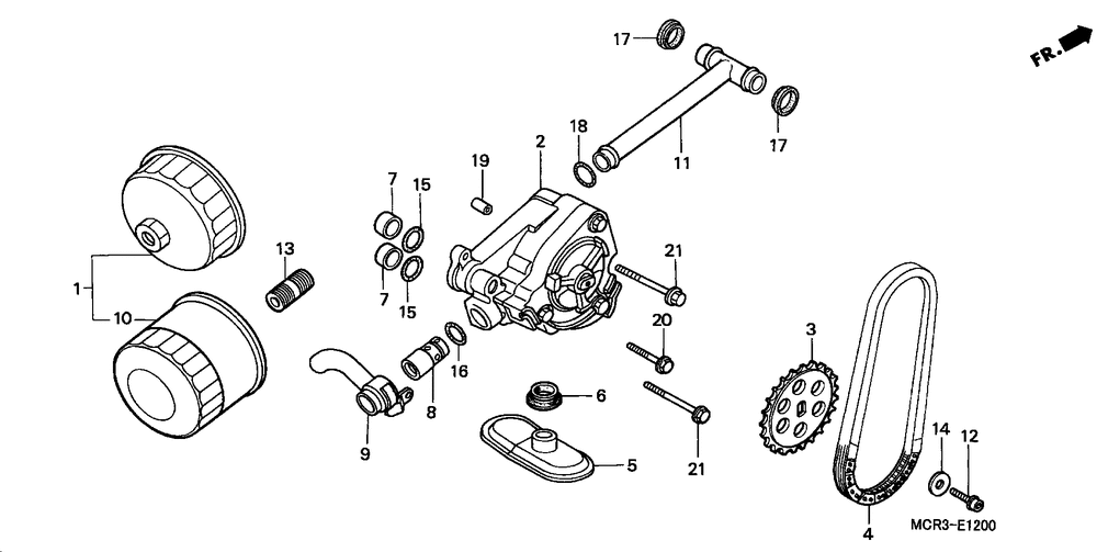 Oil filter & oil pump