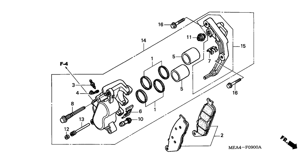 Front brake caliper