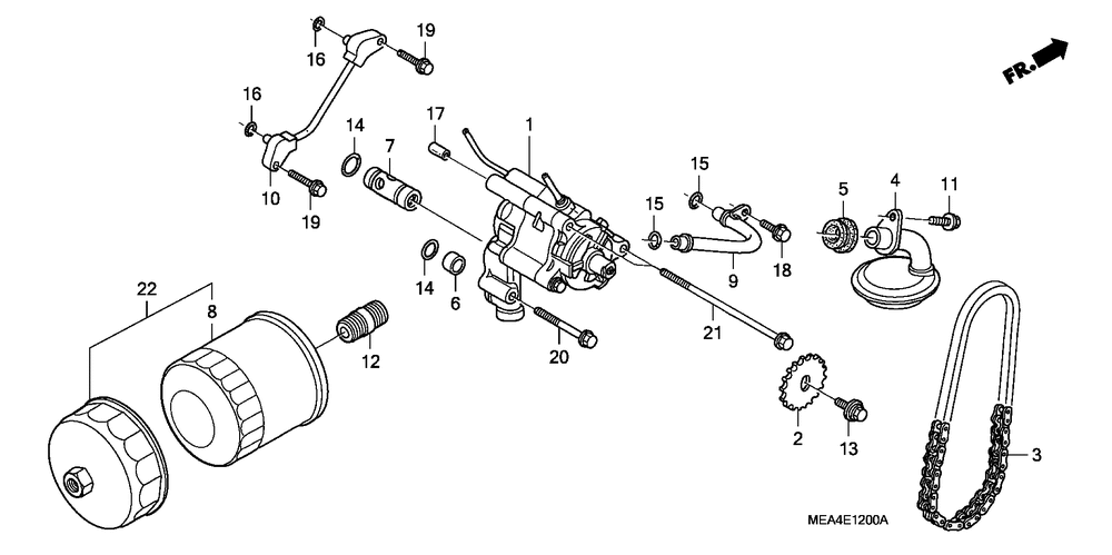 Oil filter & oil pump