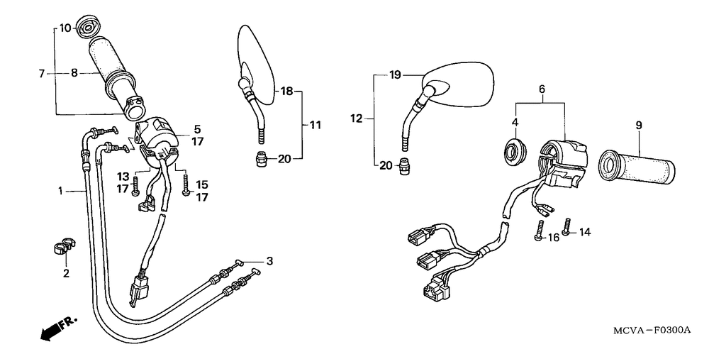 Handle switch & cable