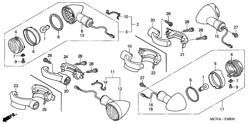 Front & rear turn signal