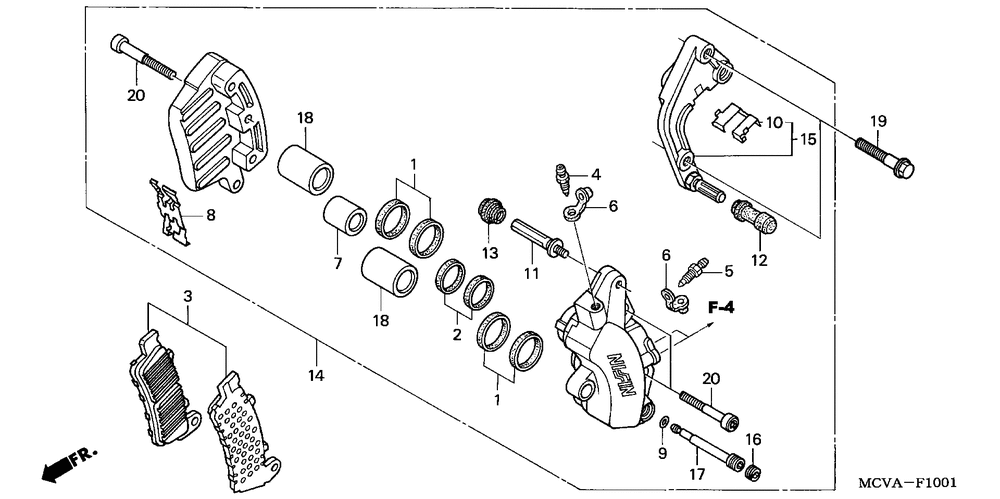 Left front brake caliper