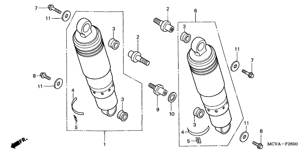 Rear shock absorber