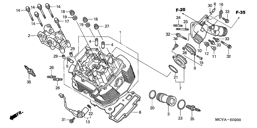 Front cylinder head