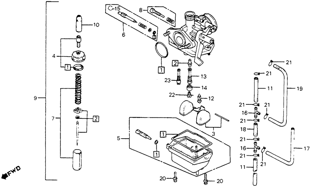 1985 honda shadow 700 carburetor diagram