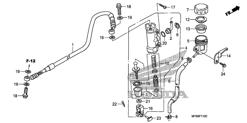 Rear brake mastercylinder