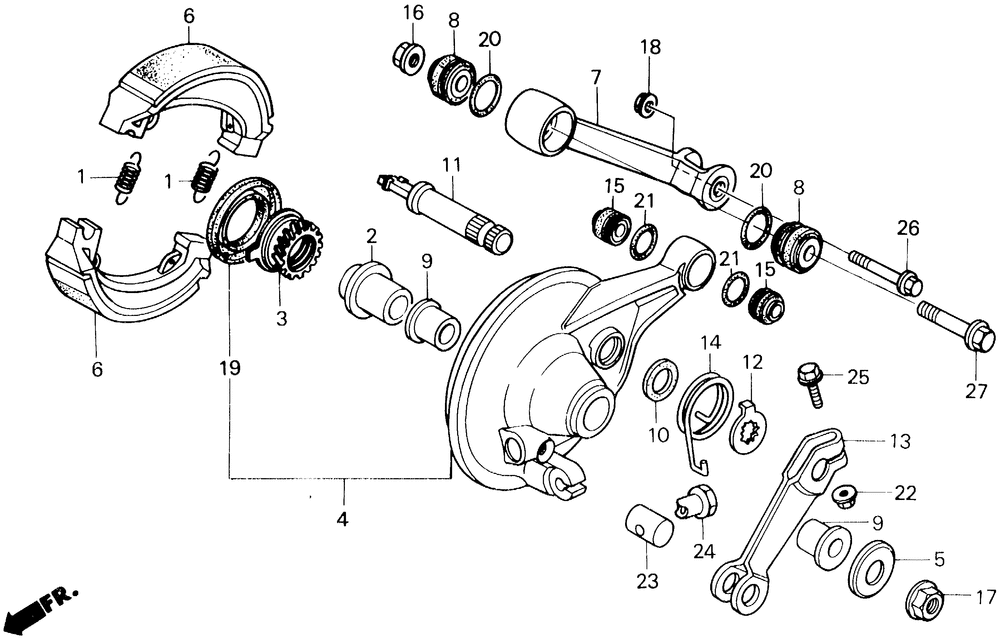 Front brake panel