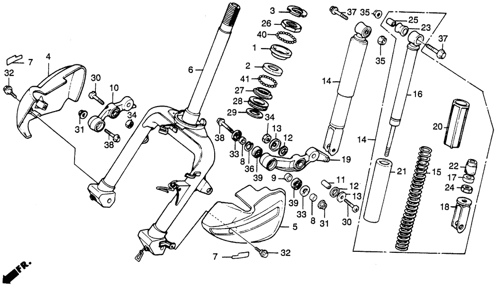 Front fork 85-87