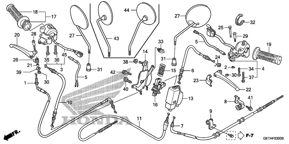 Handle lever & switch & cable