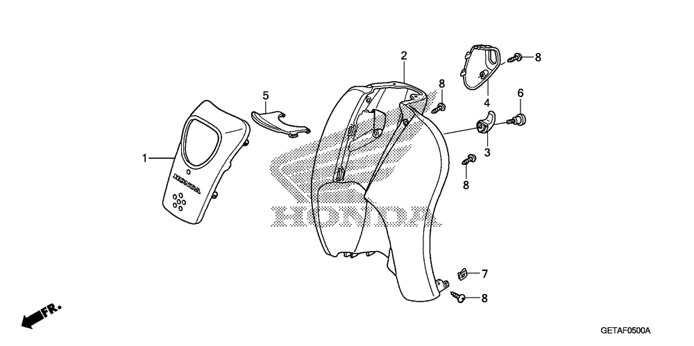 Front cover & leg shield