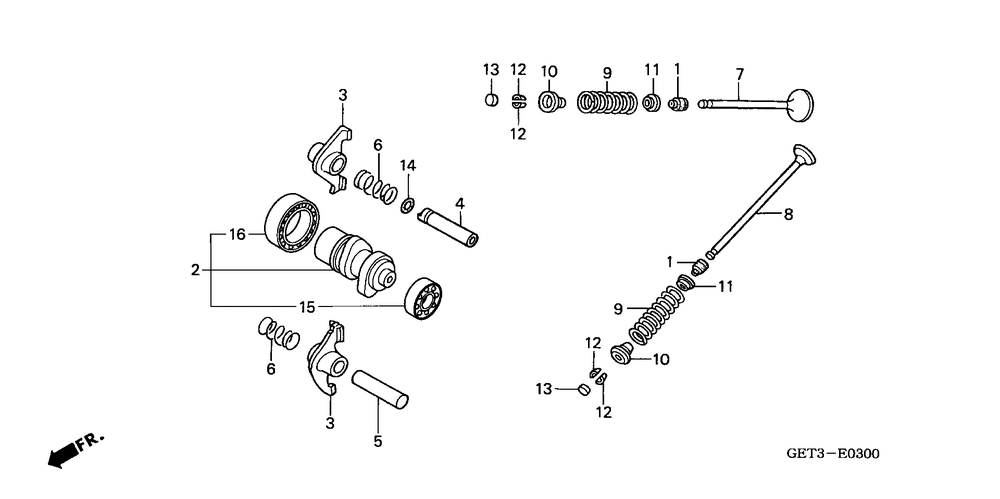 Camshaft & valve