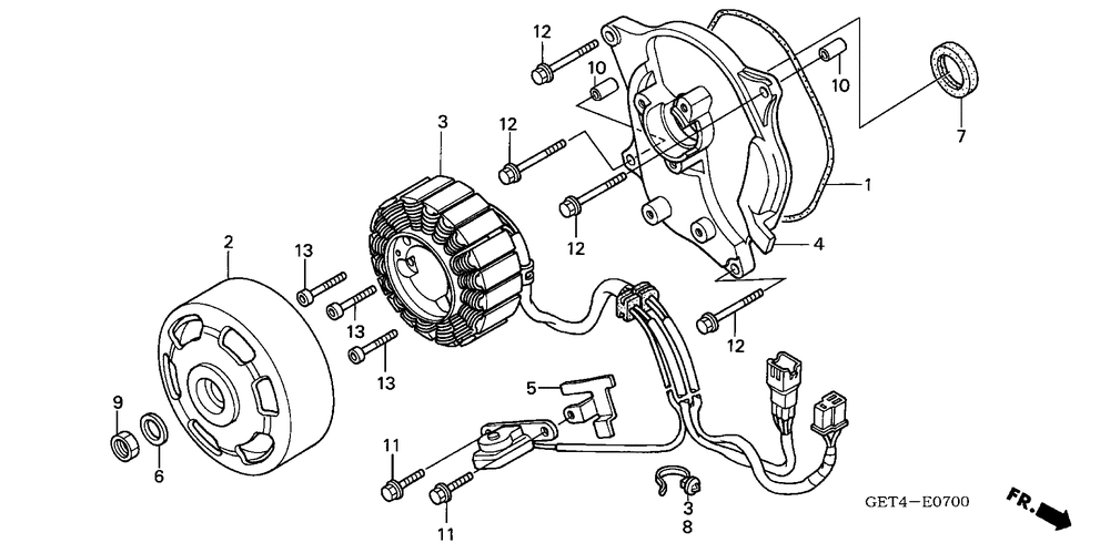 Alternator stator