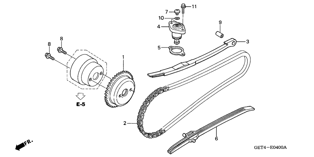 Cam chain & tensioner