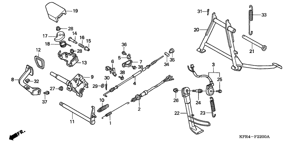 Stand & brake pedal