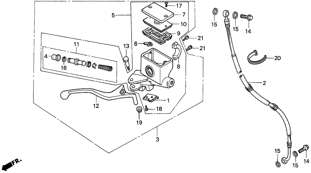 Front brake mastercylinder