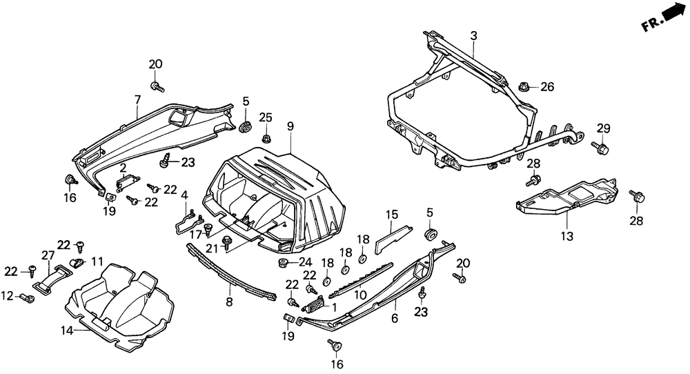 Trunk lower cover