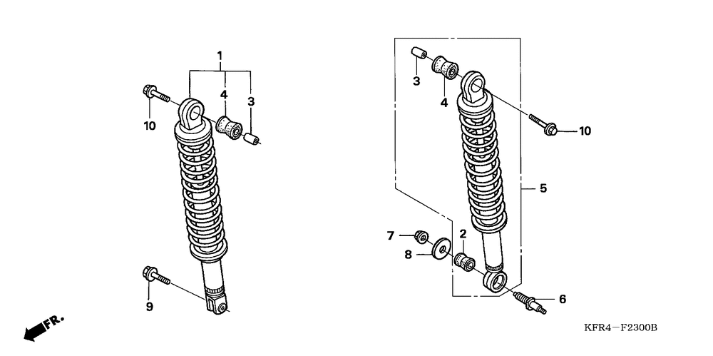 Rear shock absorber