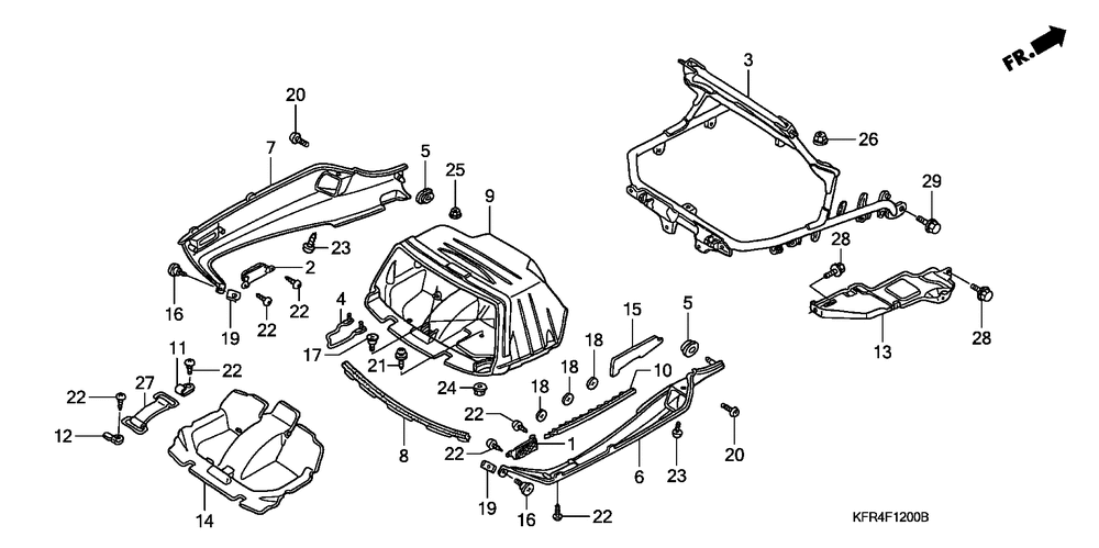 Trunk lower cover