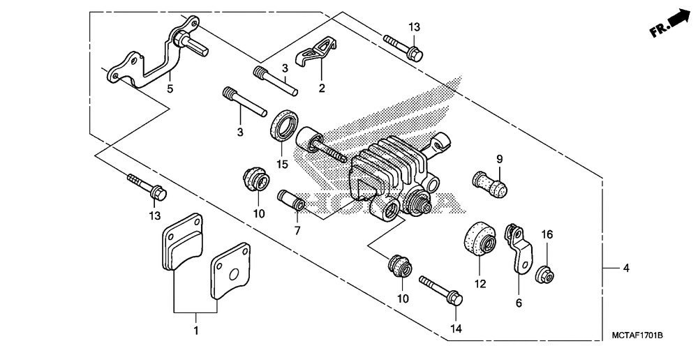 Parking brake caliper