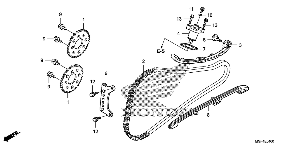 Cam chain & tensioner