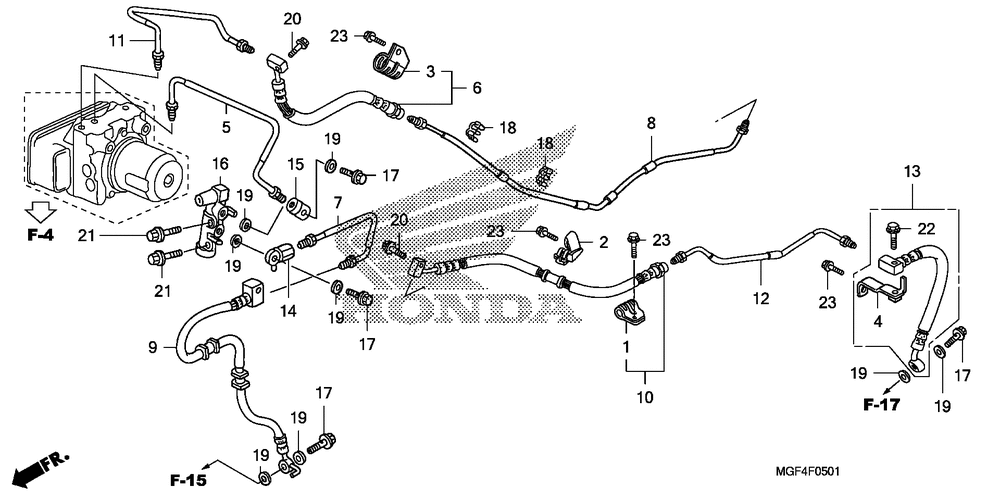 Rear brake pipe (fsc600a)