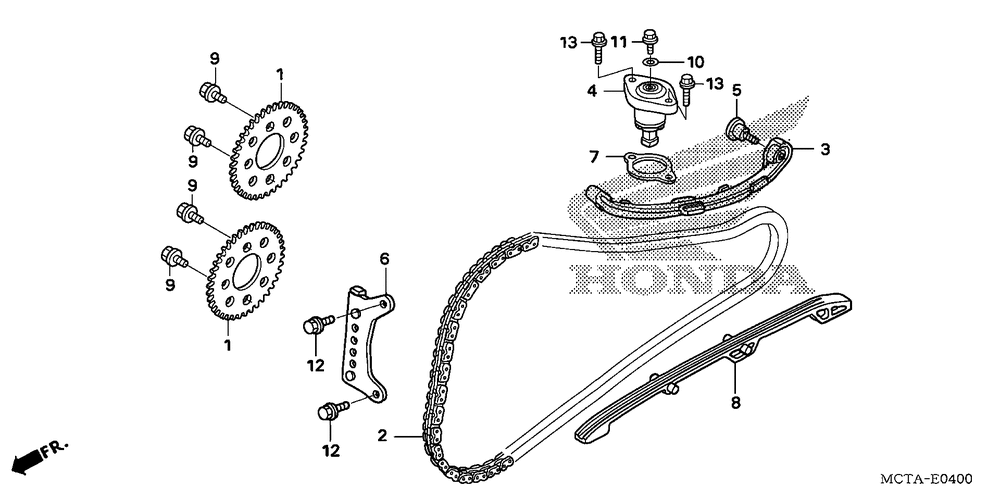 Cam chain & tensioner