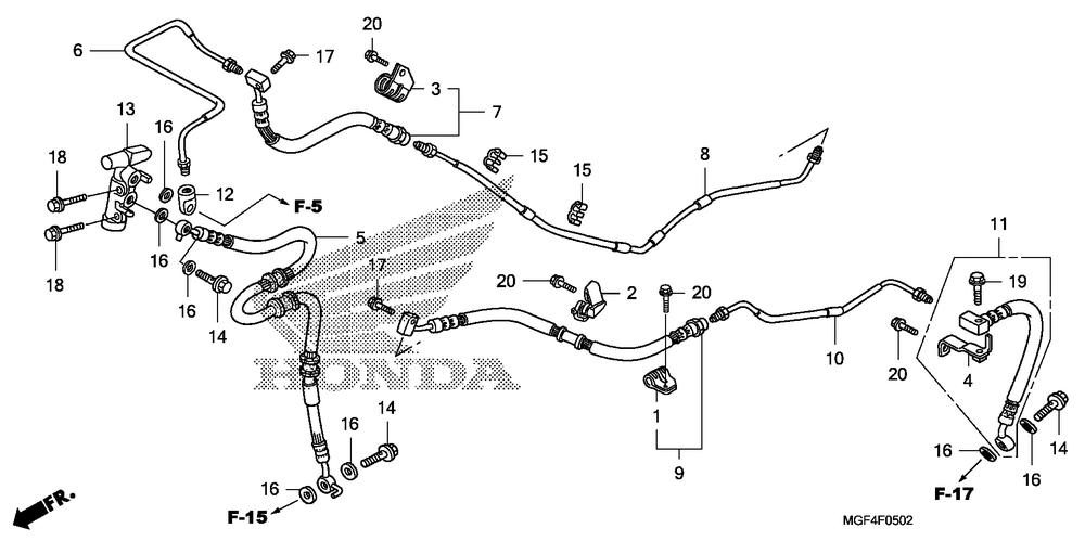 Rear brake pipe (fsc600d)