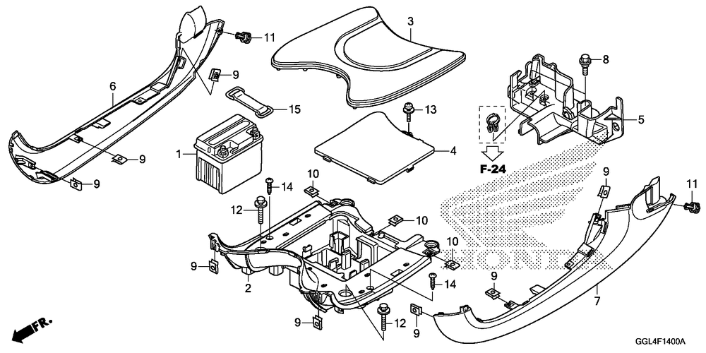 Floor step & battery