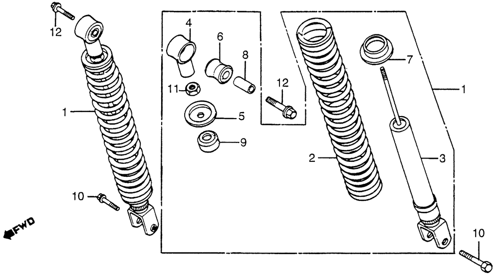 Rear shock absorber