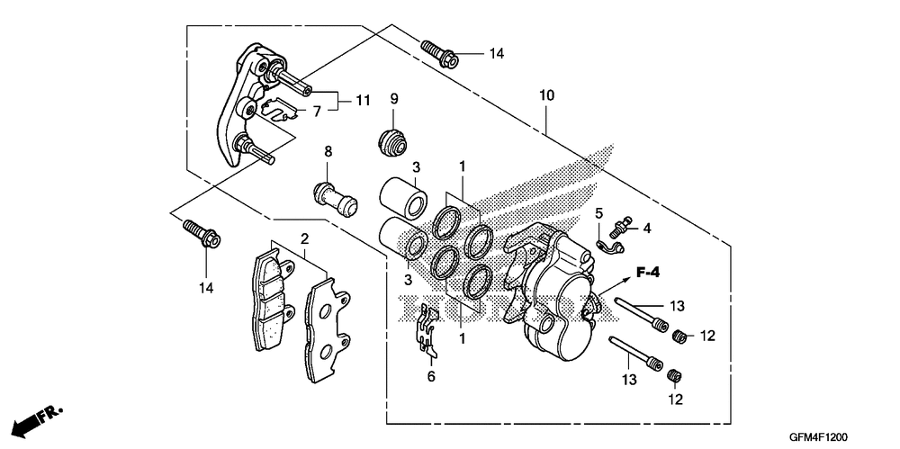 Front brake caliper