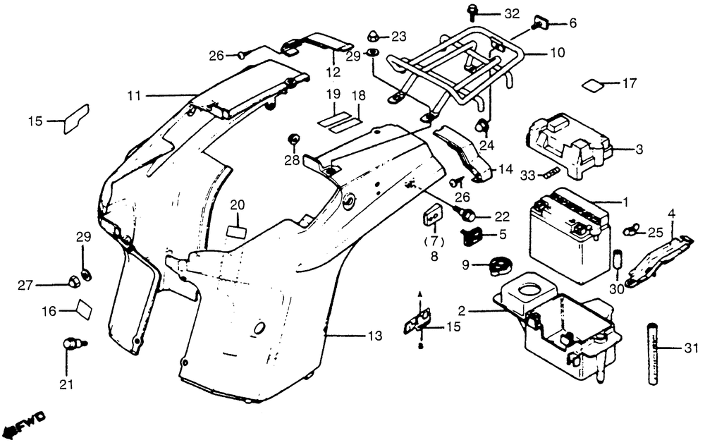 Battery & body cover& luggage carrier