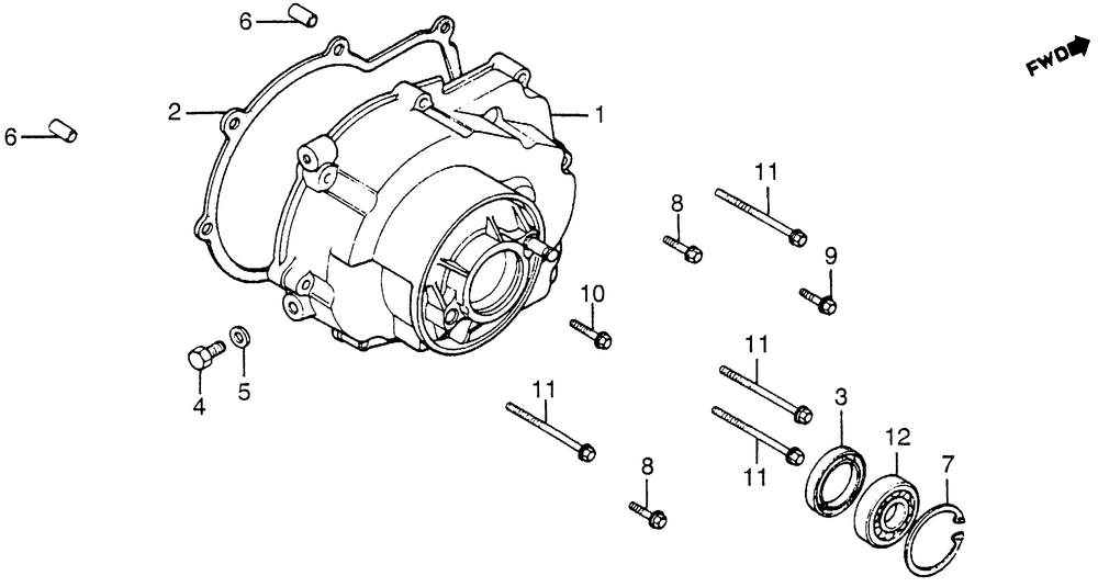 Right crankcase cover