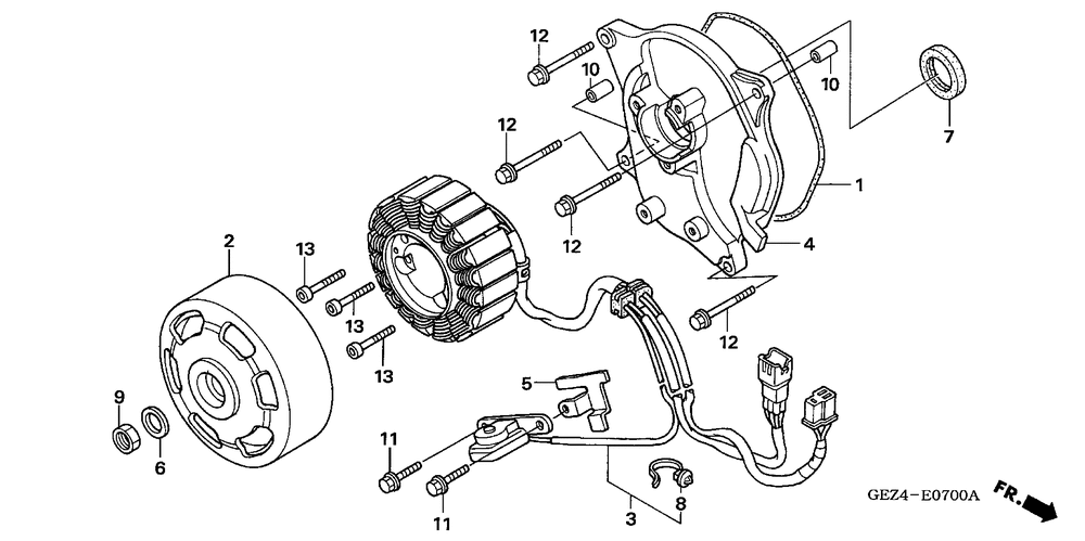 Alternator stator