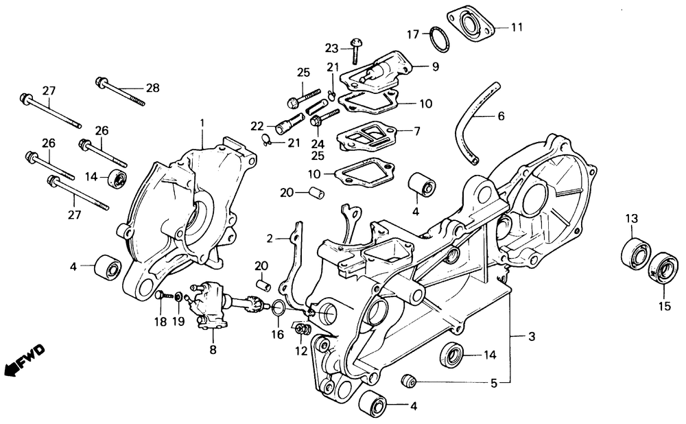 Crankcase & oil pump