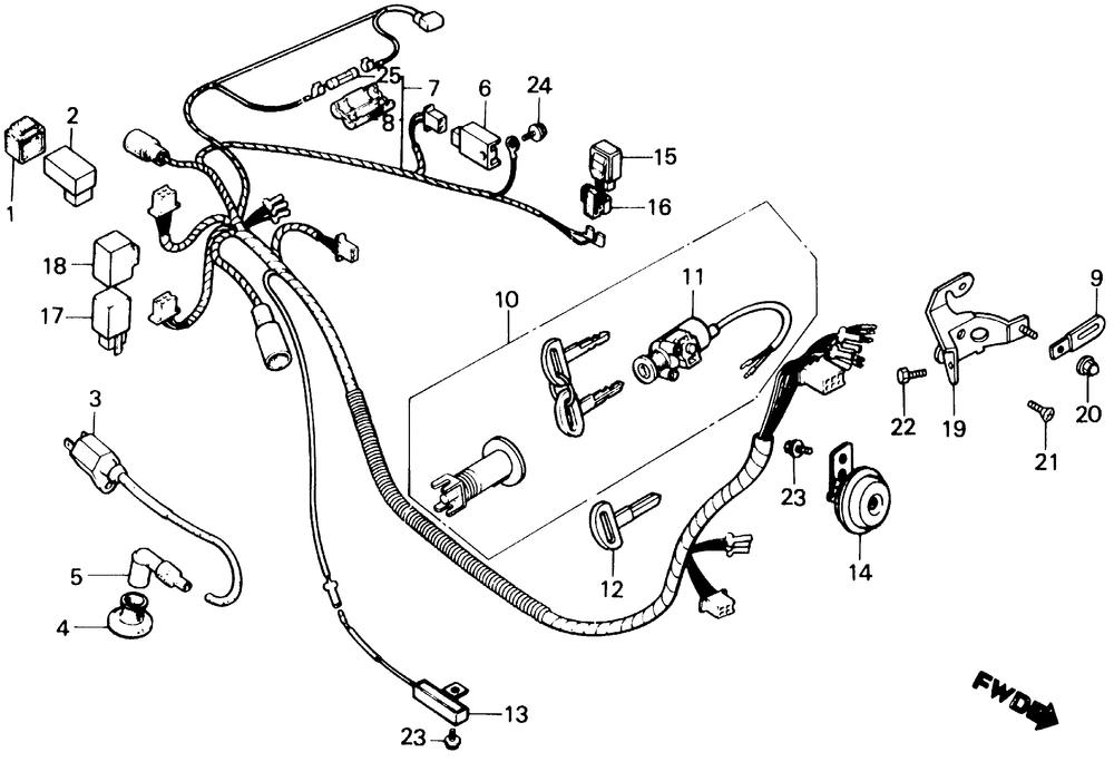 Wire harness 84-86