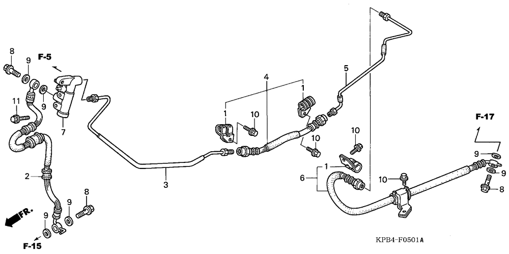 Rear brake pipe (1)