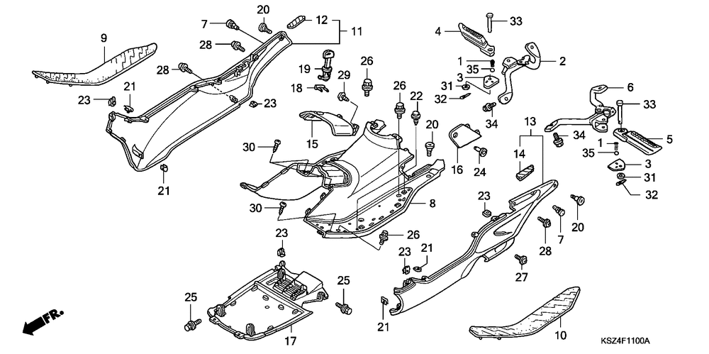 Floor step & side skirt