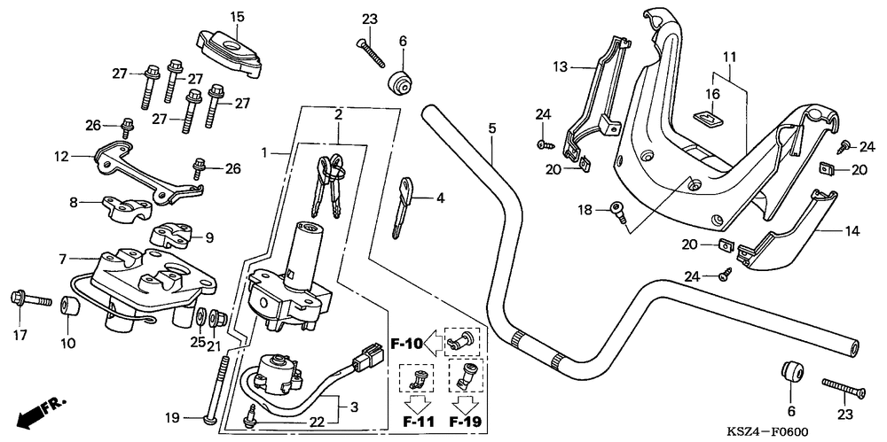 Handlebar & handle cover(nss250_nss250a)