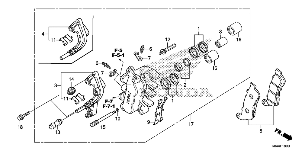 Front brake caliper