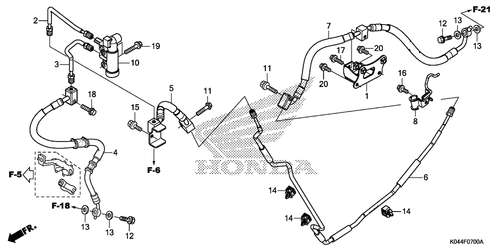 Rear brake pipe (nss300)