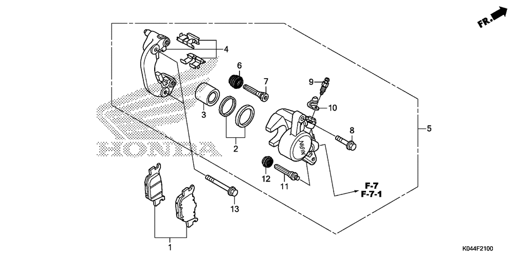 Rear brake caliper